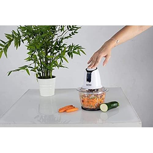  [아마존베스트]TZS First Austria 300W Multi Food Chopper with Glass Flask 1.2Litre Glass Container and 4Knives Chopper Stainless Steel Multi Chopper