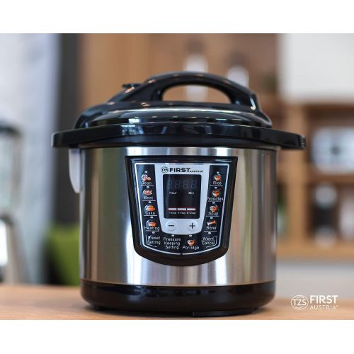  [아마존베스트]TZS First Austria 1000W Electric Pressure Cooker 8Car Progrogramme 6L Cooker Multi Cooker Rice Cooker/Warmer, Cooking Pot/multic Printing Multivarka