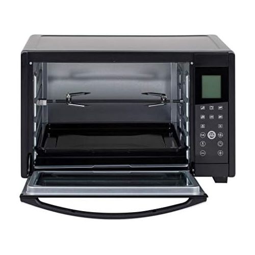  [아마존베스트]-Service-Informationen TZS First Austria Tabletop Oven Compact Electric Oven for Table Use Baking & Barbecue with Digital Control Panel and Rotisserie in Black 2000W