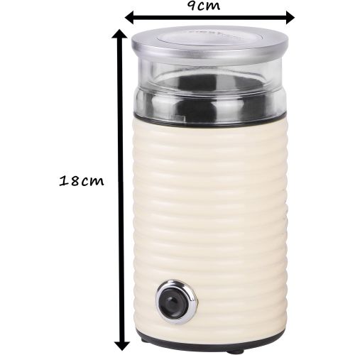  [아마존베스트]TZS First Austria - 65g Retro Coffee Grinder 160 Watt Fine to Coarse Espresso Suitable Electric Coffee Grinder for Coffee Beans Crusher for Walnuts or Dried Herbs