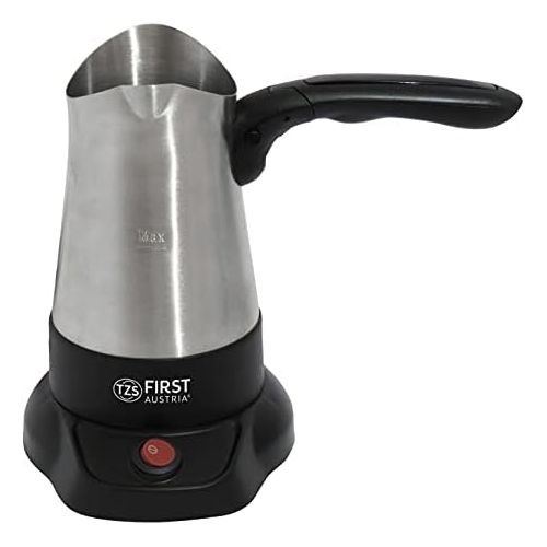  [아마존베스트]TZS First Austria Coffee Maker Turkish Mocha Maker 0.35L Kettle with Fold Out Handle Black/Stainless Steel 800W