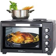 [아마존베스트]TZS First Austria - 45 Litre 3200 Watt Mini Oven with Hobs and Crumb Plate Rotisserie and Circulation Mini Pizza Oven Mini Kitchen Can be Used Separately Cooking and Baking at the