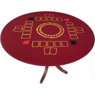Table Magic Championship Poker Felt Game Table Cover Stretches to fit up to 48 inches Casino Red