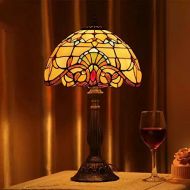 Table lamp TOYM UK- Tiffany table lamp living room bedroom bedside lamp European-style cafe den marriage room table lamp Baroque garden lighting