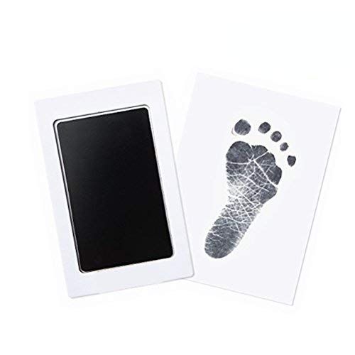  [아마존베스트]TableRe 3 Pack Premium No-Mess Ink Baby Footprint & Handprint Ink Pad Safe and Non-Toxic Ink Perfect New Baby (Black)