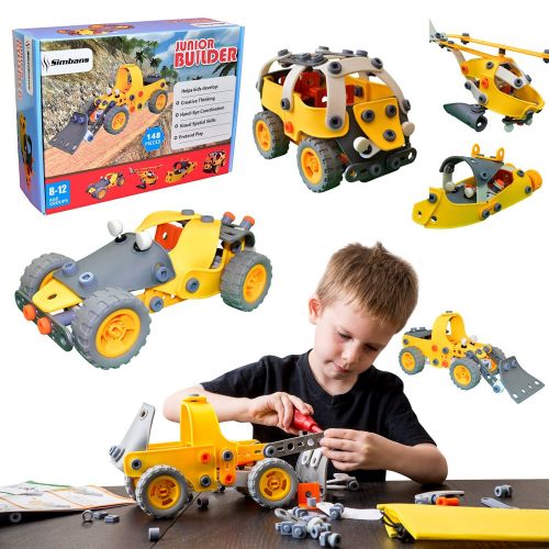  Tablet Mart and ships from Amazon Fulfillment. [Bonus Bag] Simbans JB 148 pcs 5-in-1 Build and Play Toy Set | Kids STEM Educational DIY Building Kit for 8, 9, 10 Year Old Boys, Girls | 5, 6, 7 yr Old can Build with Help | Best