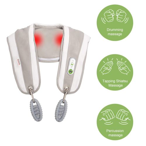  Tabletote Percussion Tapping Neck Shoulder and Upper Back Massager with Heat,Powerful Pounding Deep Tissue Hitting Knots and Sore Muscles TM202