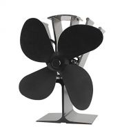tabpole Fireplace Hot Blast Stove Fan 4 Blade Wood Burning Stove, Save Fuel Cost, Environmentally Friendly Heat Stove Fan