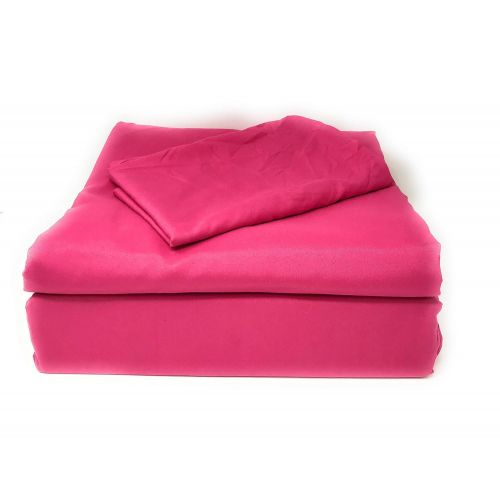  Tache Home Fashion 505-RP-BSS-CK 4 Pieces Super Soft Warm and Cozy Bright Color Bed Sheet Set, Cal King, Pink