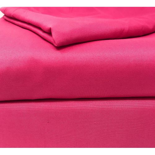  Tache Home Fashion 505-RP-BSS-CK 4 Pieces Super Soft Warm and Cozy Bright Color Bed Sheet Set, Cal King, Pink