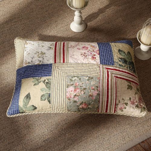  Tache Home Fashion Japanese Emperor Garden Floral Patchwork Quilt Bedspread Set, Twin