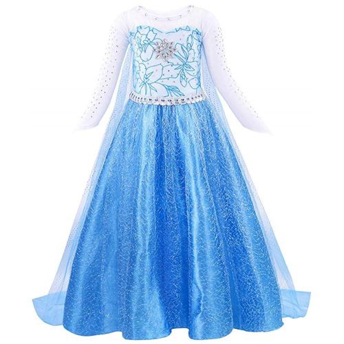  Tacobear Princess Elsa Costume Dress Up Snow Queen Party Cosplay Dress for Toddler Girls