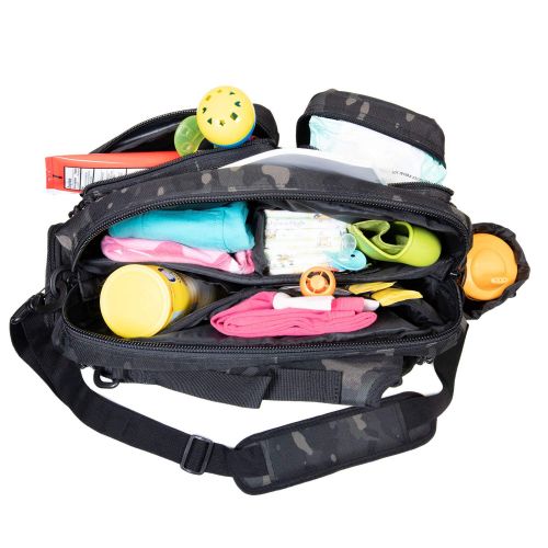  Tactical Baby Gear Full Load Out 2.0 Tactical Diaper Bag Set (Black Camo)
