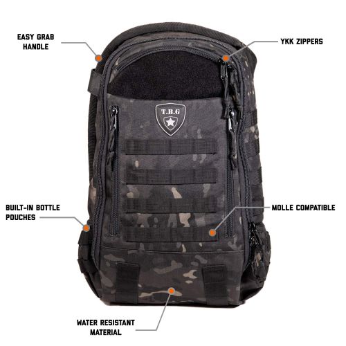  Tactical Baby Gear Daypack 3.0 Tactical Diaper Bag Backpack Combo Set (Black Camo)