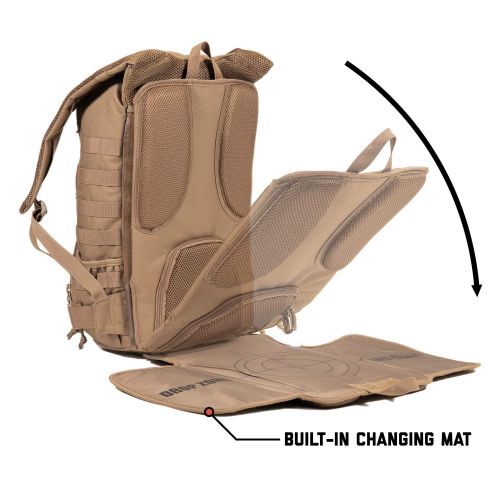  Tactical Baby Gear Daypack 3.0 Tactical Diaper Bag Backpack and Changing Mat (Coyote Brown)