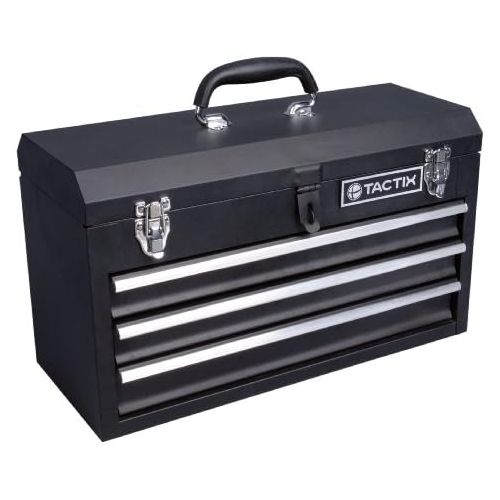  Tactix 321102 3 Drawer Steel Portable Tool Box, 52cm