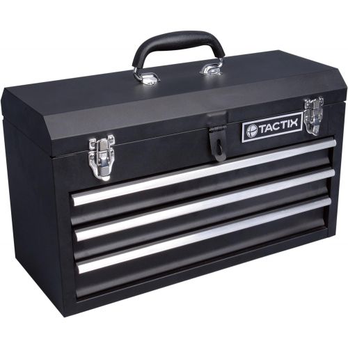  Tactix 321102 3 Drawer Steel Portable Tool Box, 52cm