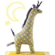 /Tadpolecreations Giraffe Baby Rattle - Yellow & Grey