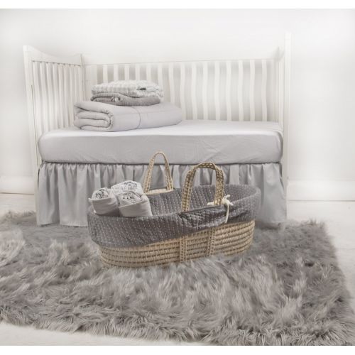  Tadpoles Line Stitched Moses Basket and Bedding Set, Orange