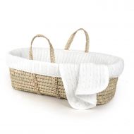 Tadpoles Cable Knit Moses Basket and Bedding Set, White