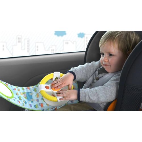  Taf Toys Play & Kick Car Seat Toy | Baby’s Activity & Entertaining Center, For Easier Drive And Easier Parenting| Keep Baby Calm| Lights & Musical, Baby Safe Mirror, Detachable Toy