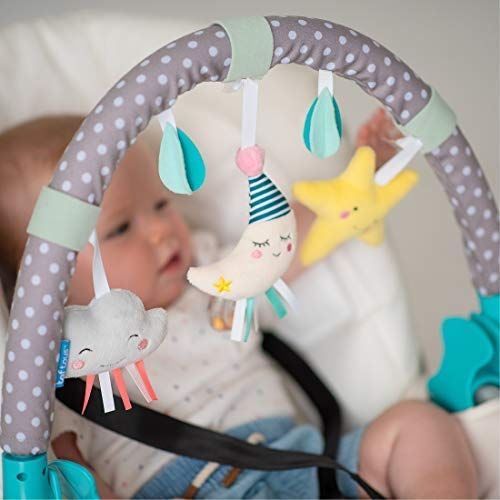  [아마존베스트]Taf Toys Mini Moon Arch | Ideal for Infants & Toddlers, Fits Stroller & Pram, Activity Arch with Fascinating Toys, Stimulates Baby’s Senses and Motor Skills Development, for Easier