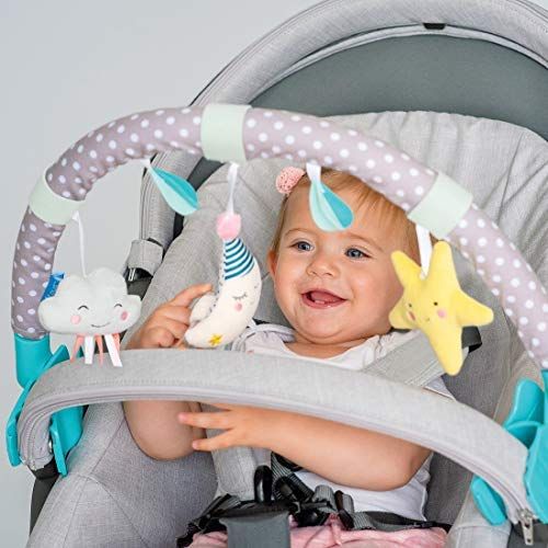  [아마존베스트]Taf Toys Mini Moon Arch | Ideal for Infants & Toddlers, Fits Stroller & Pram, Activity Arch with Fascinating Toys, Stimulates Baby’s Senses and Motor Skills Development, for Easier