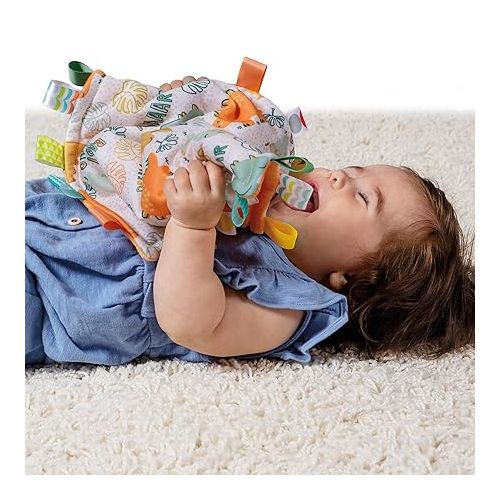  Mary Meyer Taggies Lovey for Baby Security Blankets Original Comfy Blanket with Sensory Tags, 12 x 12-Inches, Dinosaur