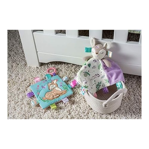  Taggies Soothing Sensory Stuffed Animal Security Blanket, Flora Fawn, 13 x 13-Inches