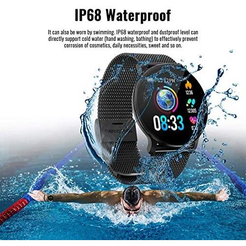  [아마존베스트]Tagobee IP68 IP67 Waterproof HD Smart Watch with Touch Screen with Fitness Tracker Blood Pressure Heart Rate Sleep Monitor Pedometer Compatible with Android and iOS