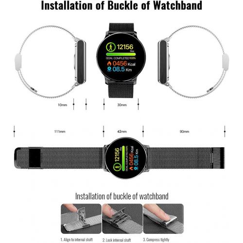  [아마존베스트]Tagobee IP68 IP67 Waterproof HD Smart Watch with Touch Screen with Fitness Tracker Blood Pressure Heart Rate Sleep Monitor Pedometer Compatible with Android and iOS