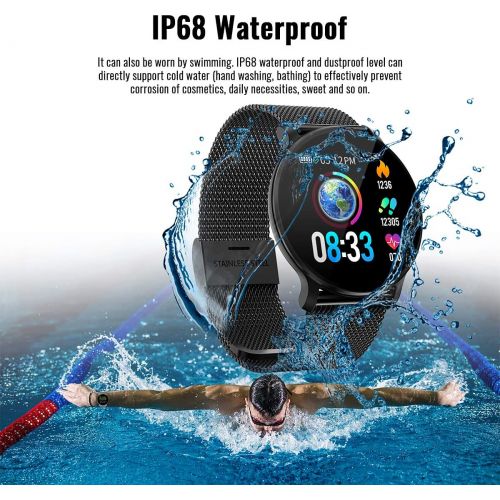  [아마존베스트]Tagobee IP68 IP67 Waterproof HD Smart Watch with Touch Screen with Fitness Tracker Blood Pressure Heart Rate Sleep Monitor Pedometer Compatible with Android and iOS