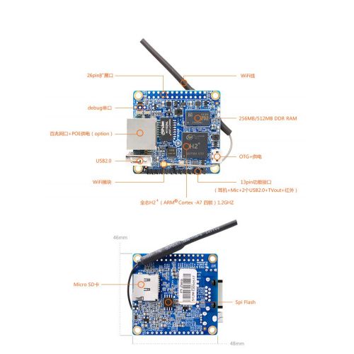  Taidacent Orange pi Zero 512MB Orange pi H2 A7 arm Development Board Super Than Raspberry pi