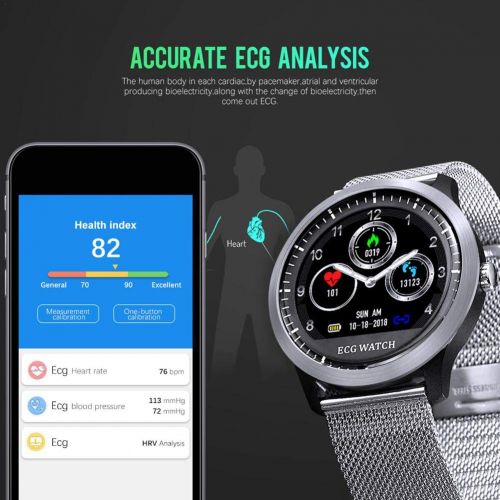  Taimot N58 Smart Watch with Heart Rate Monitor, IP67 Waterproof Smartwatch Sports Fitness Tracker with ECG HRV Report, for Android iOS