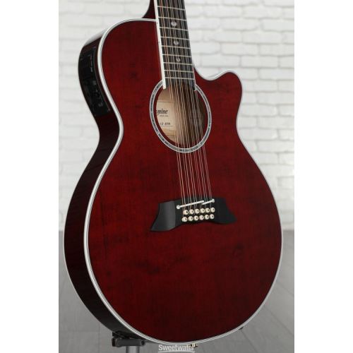  Takamine TSP-158C12 12-string Acoustic-electric Guitar - See-Thru Red Demo