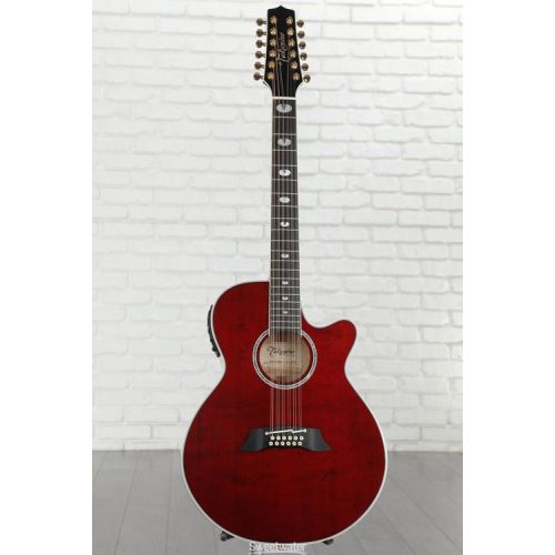  Takamine TSP-158C12 12-string Acoustic-electric Guitar - See-Thru Red Demo
