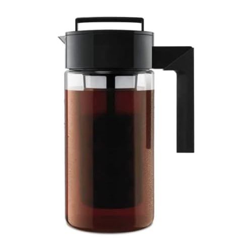  Takeya Patented Deluxe Cold Brew Coffee Maker, One Quart, Black