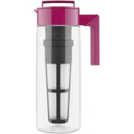 Takeya 11173 Coffee Infuser, Raspberry 2qt. Plastic Removable Tank, Jug & Takeya Coffee Maker, Black 1L Plastic