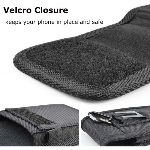  [아마존베스트]Takfox Phone Holster for Samsung Galaxy S20 Ultra S20 Plus S10+ S9 S8 S7 J7 J3, A01 A11 A21 A51 A71 A10e A20 A30 A50, K51 Stylo 6, Nylon Cell Phone Belt Clip Holster Carrying Pouch