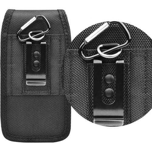  [아마존베스트]Takfox Phone Holster for Samsung Galaxy S20 Ultra S20 Plus S10+ S9 S8 S7 J7 J3, A01 A11 A21 A51 A71 A10e A20 A30 A50, K51 Stylo 6, Nylon Cell Phone Belt Clip Holster Carrying Pouch