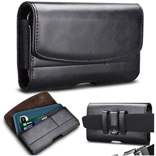  [아마존베스트]Takfox Phone Holster for Samsung Galaxy Note 20 Ultra S20+ S10e S9 S8 A01 A11 A21 A51 A71 A10E A20 A50, iPhone 11 Pro Max SE XS XR 8 7 Plus, Leather Belt Clip Loops Pouch Phone Car