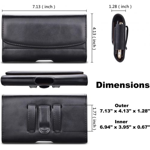  [아마존베스트]Takfox Phone Holster for Samsung Galaxy Note 20 Ultra S20+ S10e S9 S8 A01 A11 A21 A51 A71 A10E A20 A50, iPhone 11 Pro Max SE XS XR 8 7 Plus, Leather Belt Clip Loops Pouch Phone Car