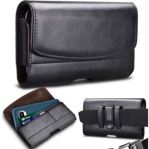  [아마존베스트]Takfox Phone Holster for Samsung Galaxy Note 20 Ultra S20+ S10e S9 S8 A01 A11 A21 A51 A71 A10E A20 A50, iPhone 11 Pro Max SE XS XR 8 7 Plus, Leather Belt Clip Loops Pouch Phone Car