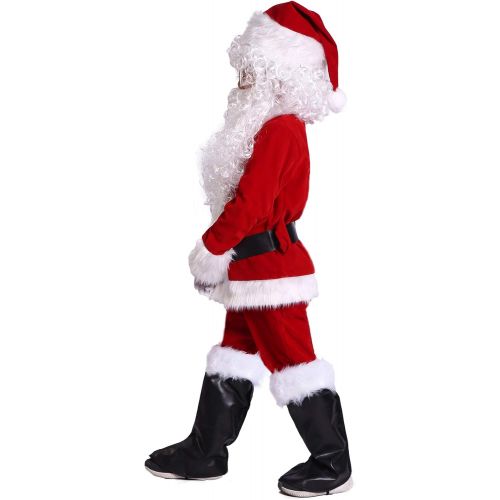  할로윈 용품Takuvan Complete Christmas Boy’s 10PCS Santa Suit Children Halloween Costume