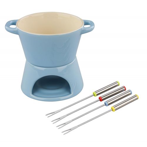  Tala Originals blau Fondue-Set mit 4Gabeln aus Edelstahl