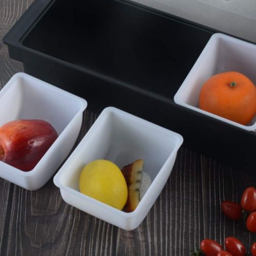  Talent_Star Fruit Food Storage Containers, 4/5/6 Compartment Divided Fridge Organizer Case with Removable Drain Plate, Tray to Keep Fruits, Vegetables, Meat, Fish etc 4 Compartment