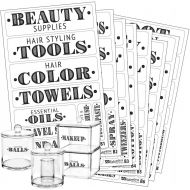 Talented Kitchen Farmhouse Bathroom Beauty Organization Labels  72 Bathroom & Makeup Organization Preprinted Sticker. Water Resistant, Canister Labels. Jar Decals Bath Storage (Se