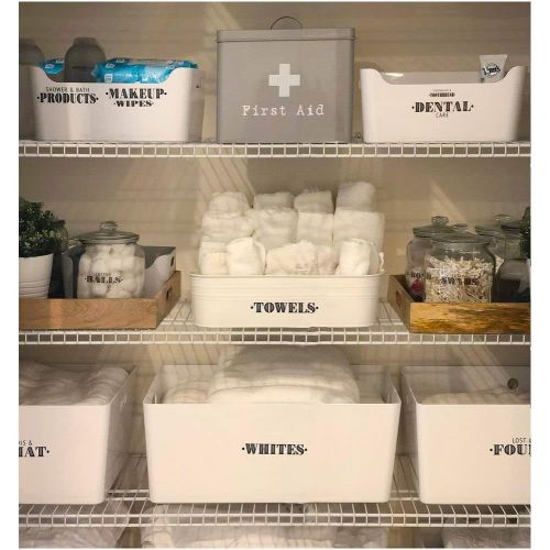  Talented Kitchen Farmhouse Bathroom Beauty Organization Labels  72 Bathroom & Makeup Organization Preprinted Sticker. Water Resistant, Canister Labels. Jar Decals Bath Storage (Se