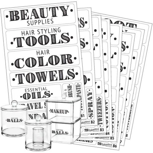  Talented Kitchen Farmhouse Bathroom Beauty Organization Labels  72 Bathroom & Makeup Organization Preprinted Sticker. Water Resistant, Canister Labels. Jar Decals Bath Storage (Se