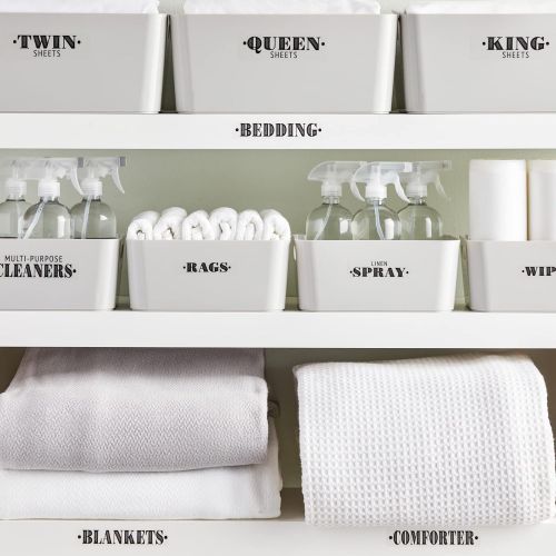  Talented Kitchen 138 Laundry Room Labels, Linen Closet & Office Organization Labels. Farmhouse, Printed Stickers. Water Resistant, Canister Bin Labels to Declutter Spaces (Laundry